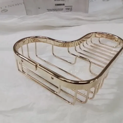 BOXED GEESA SOAP DISH -ANTIQUE GOLD-