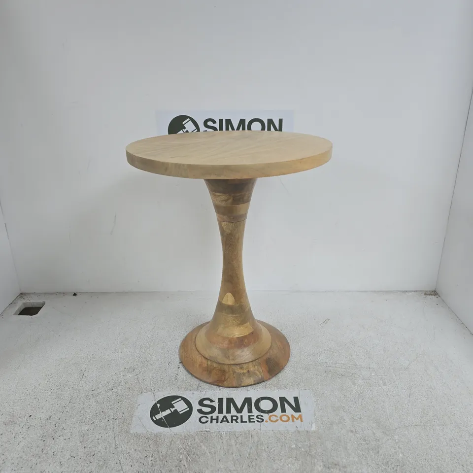 MANGO WOOD ROUND SIDE TABLE