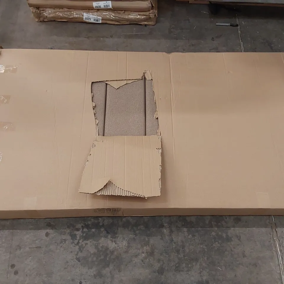 BOXED CHENILLE KING SIZED HEADBOARD IN BEIGE 