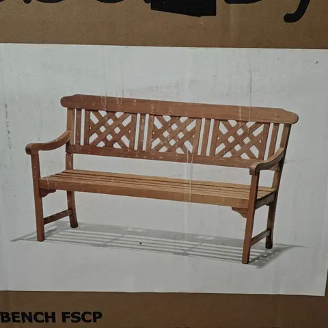 BOXED FENCH 3-SEATER BENCH - 1 BOX