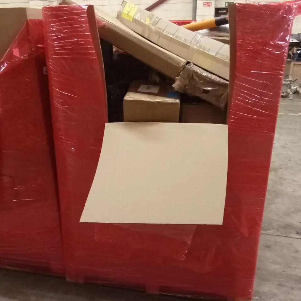 PALLET OF ASSORTED HOUSEHOLD GOODS AND PRODUCTS TO INCLUDE; BED ASSIST RAIL, RETRACTABLE SAFETY GATES, GARDEN SPRINKLER ETC
