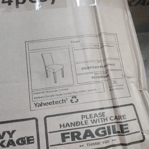 BOXED YAHEETECH CHAIR DARK BROWN