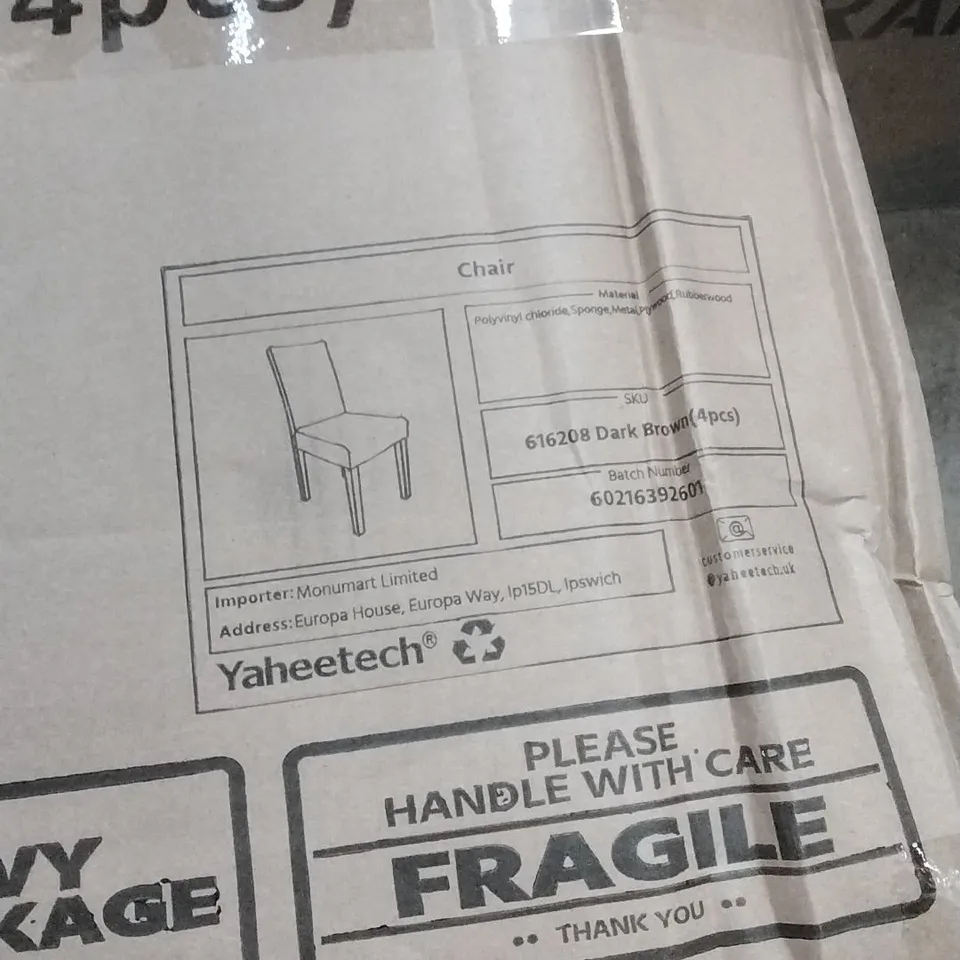 BOXED YAHEETECH CHAIR DARK BROWN