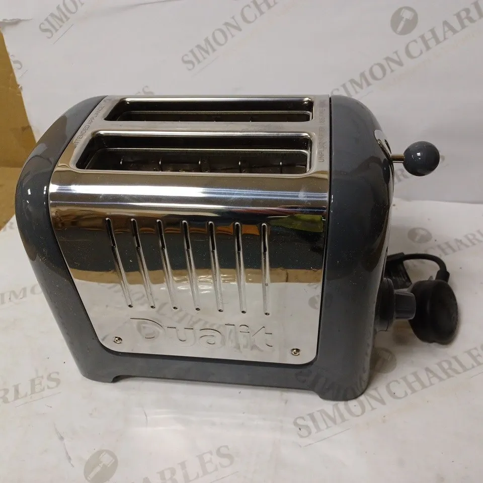 DUALIT 26204 2 SLOT TOASTER, 1100 W, GREY