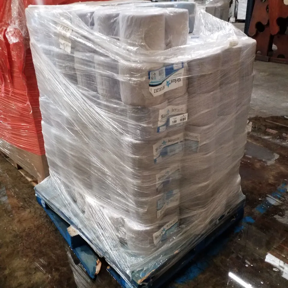 PALLET CONTAINING APPROXIMATELY 35 PACKS OF 6 BLUE CENTREFEED PAPER ROLLS 