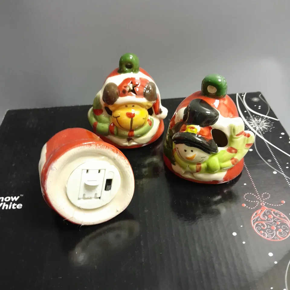 BOXED SET OF 12 ASSORTED CHRISMAS LIGHT UP DECORATIONS