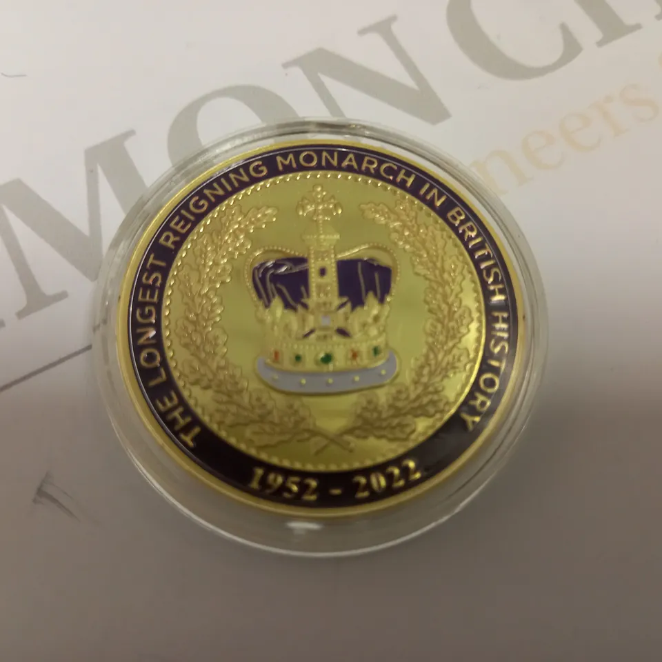 QUEEN ELIZABETH 1926-2022 LONGEST REIGNING MONARCH COMMEMORATIVE COIN