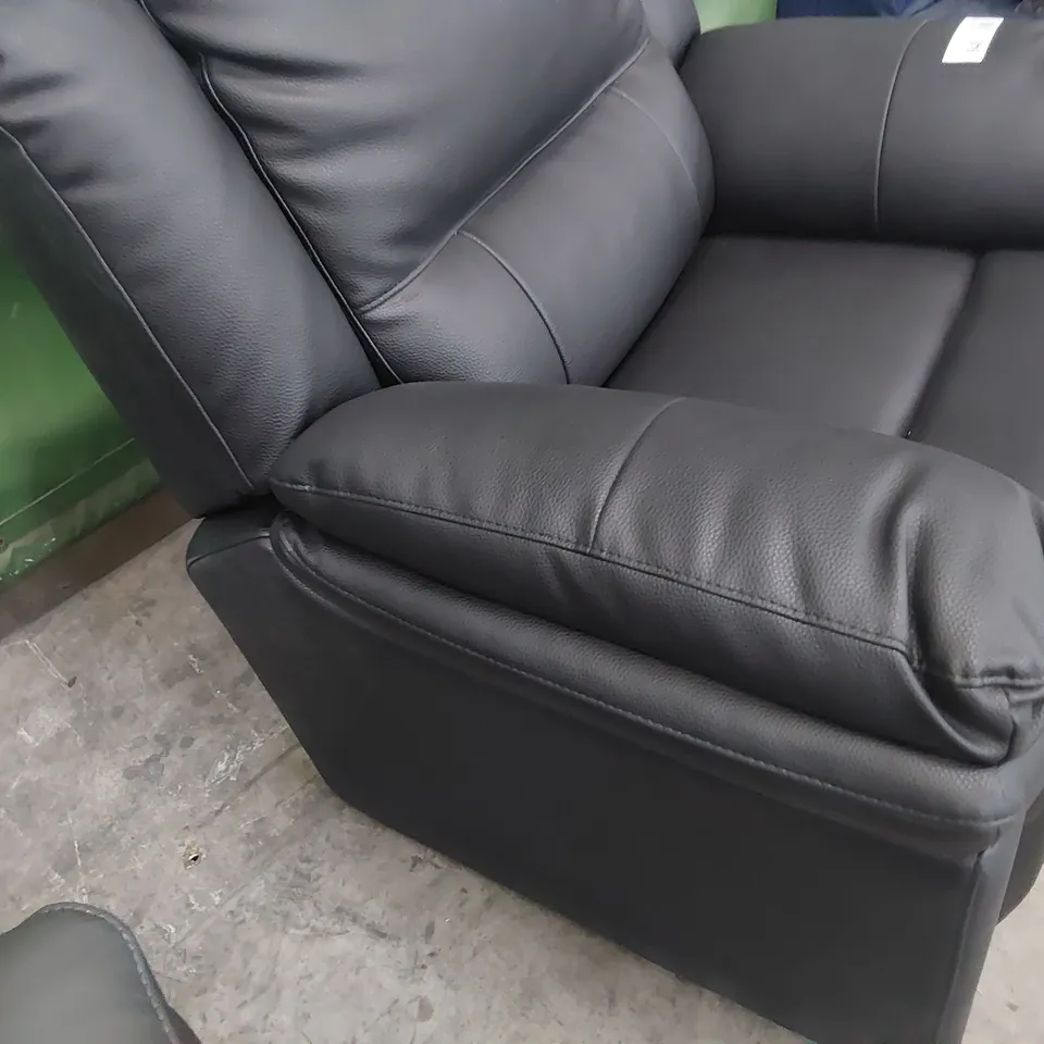 DESIGNER EASY CHAIR BLACK FAUX LEATHER