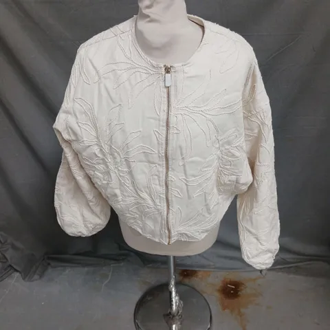 ZARA JACKET IN CREAM SIZE S