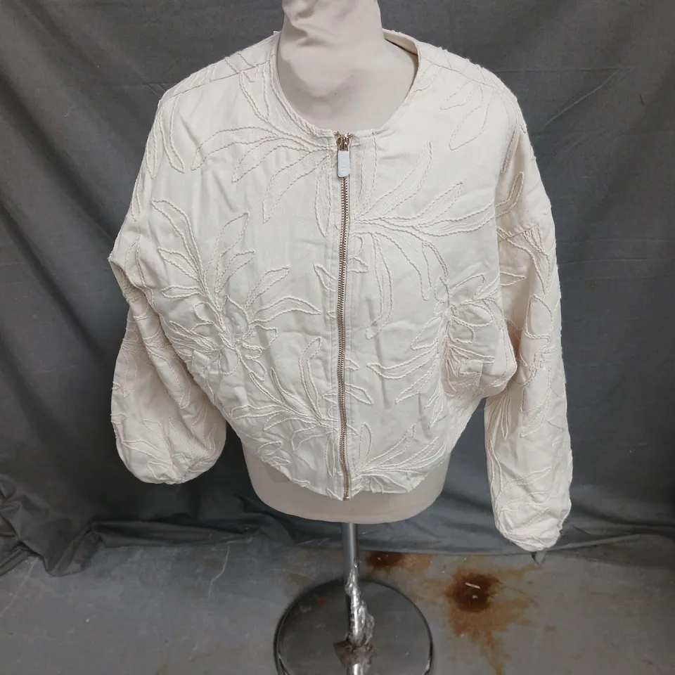 ZARA JACKET IN CREAM SIZE S