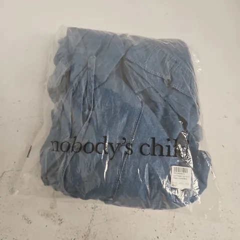 NOBODY'S CHILD DENIM ALIYAH BLOUSE – MID WASH DENIM – UK L 