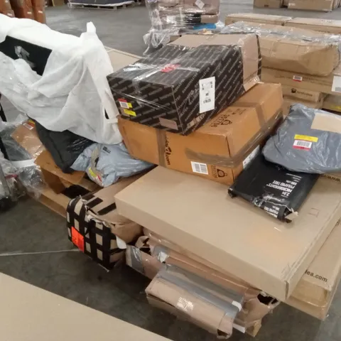 PALLET OF ASSORTED INCOMPLETE FURNITURE PARTS AND PIECES 