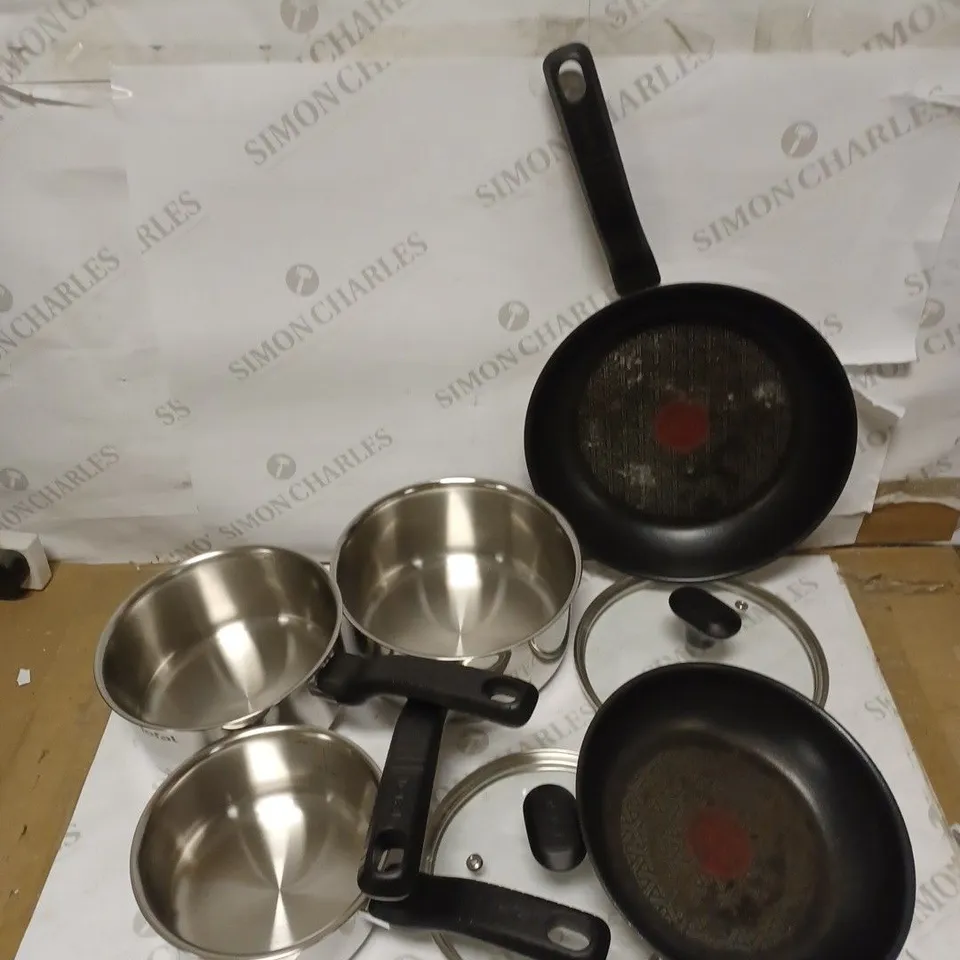 TEFAL COMFORT MAX STAINLESS STEEL POTS AND PANS INDUCTION SET