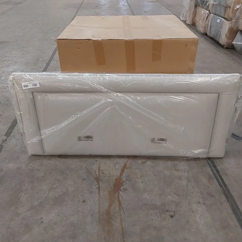 BAGGED DESIGNER 135cm DOUBLE SIZE FABRIC UPHOLSTERED HEADBOARD 