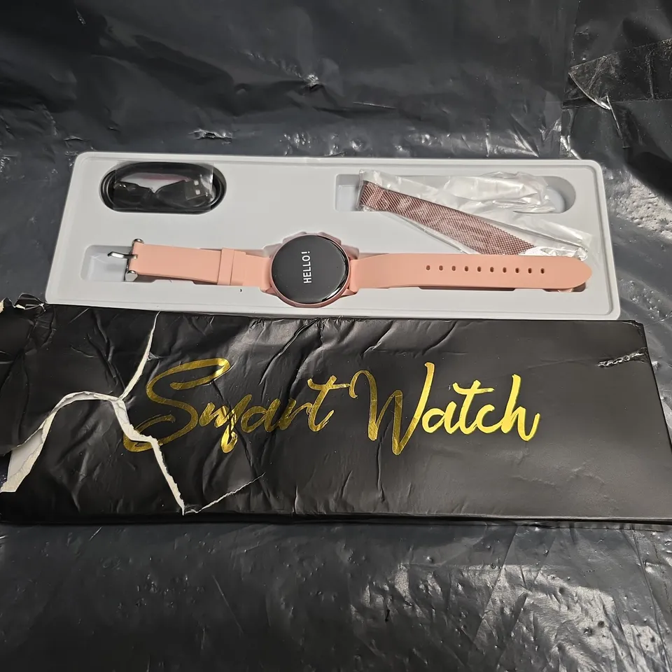 PINK SMART WATCH – BOXED WITH EXTRA STRAP AND USB CHARGER