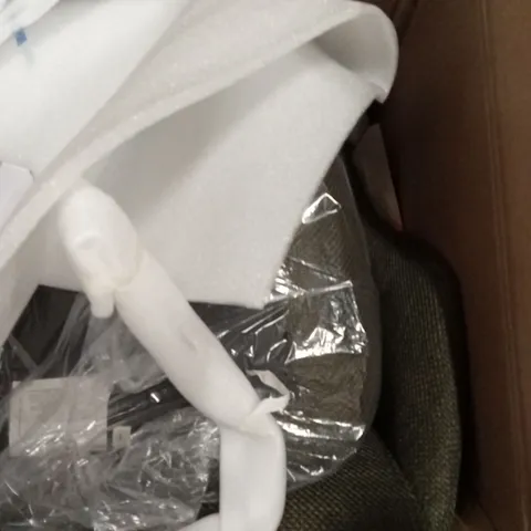 BOXED QUALITY FABRIC DESIGNER DINING CHAIR SET OF 2 OLIVE GREEN