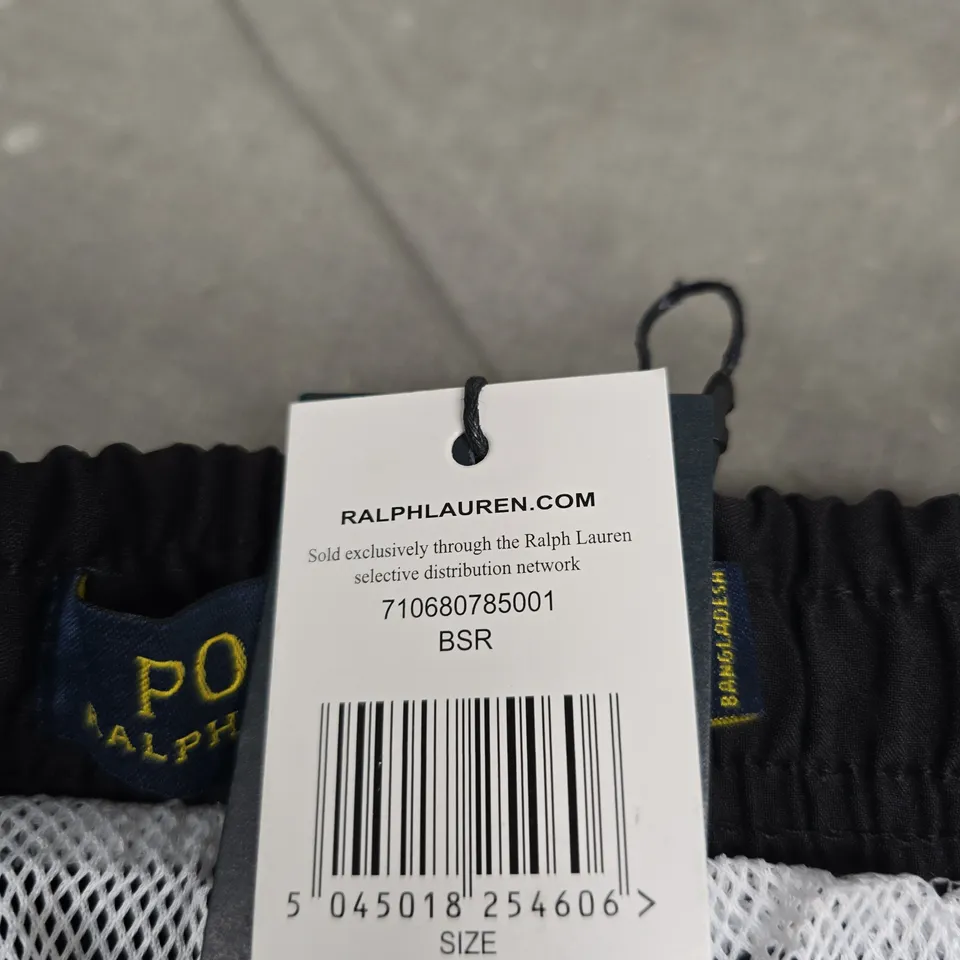 RALPH LAUREN POLO BLACK SWIM SHORTS – MEN'S XXL (UK 44)