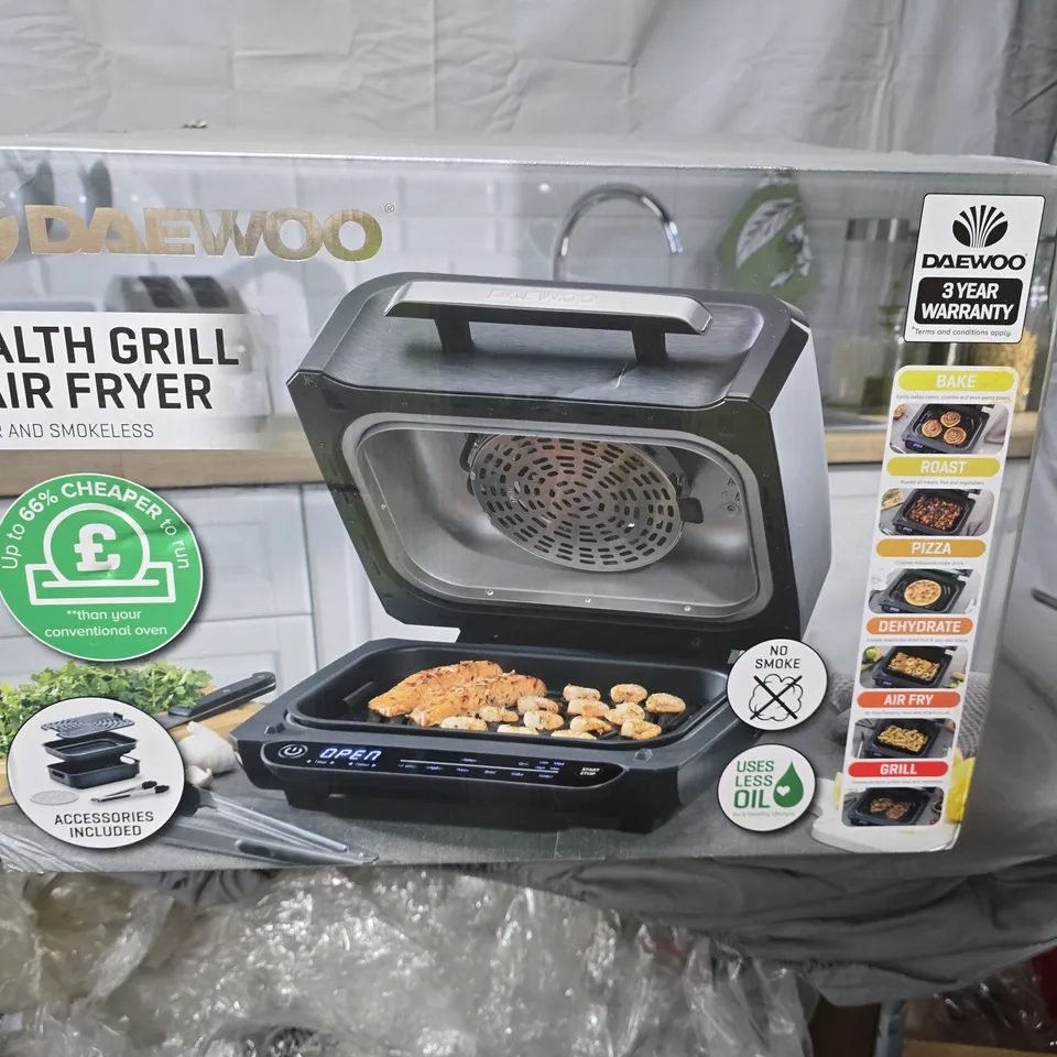 DAEWOO HEALTH GRILL & AIR FRYER – INDOOR & SMOKELESS