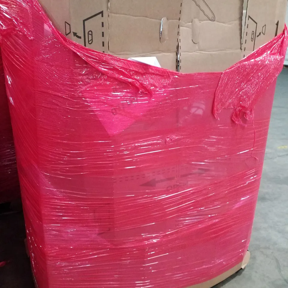 PALLET OF ASSORTED PRODUCTS INCLUDING PLAYPEN, FRUIT BASKET, AREA RUG, KIT BAG, TOILET PAPER STORAGE 