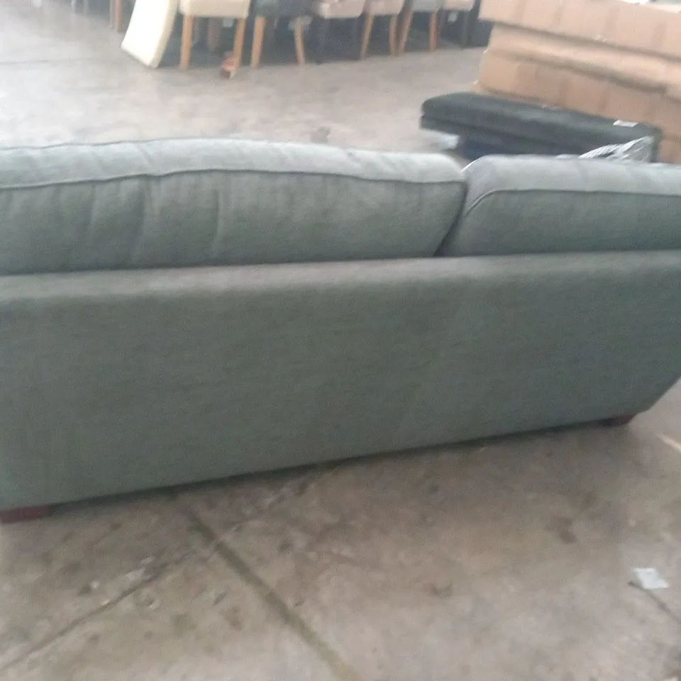 DESIGNER GREY FABRIC THREE SEATER SOFA