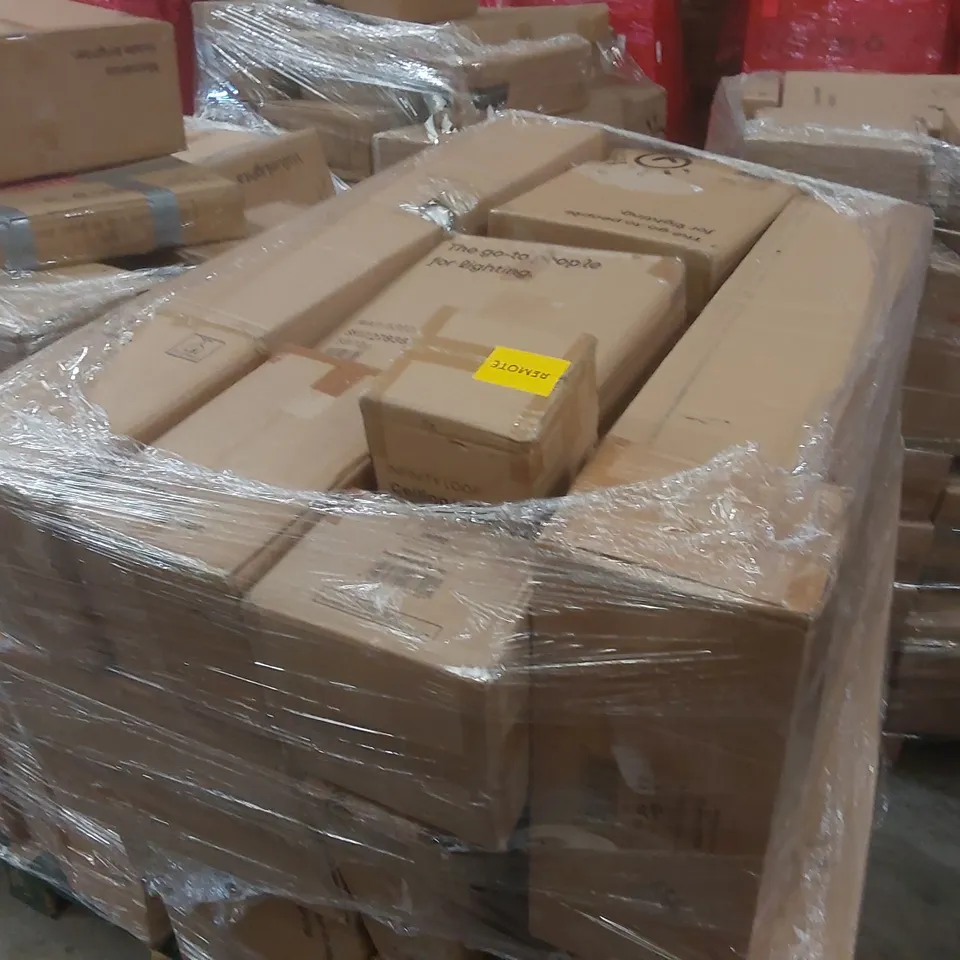 PALLET CONTAINING A VERY LARGE QUANTITY OF ASSORTED DESIGNER LIGHTING PRODUCTS