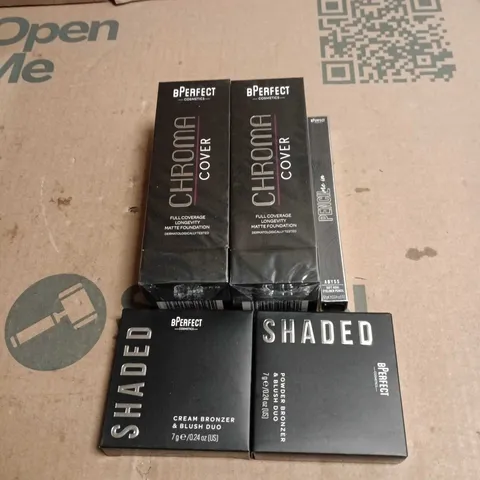 5 X ASSORTED BPERFECT COSMETIC ITEMS TO INCLUDE MATTE FOUNDATION, ABYSS SOFT KOHL EYELINER PENCIL ETC