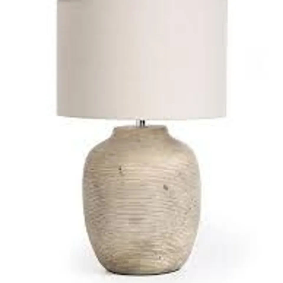 WORN CONCRETE CERAMIC TABLE LAMP