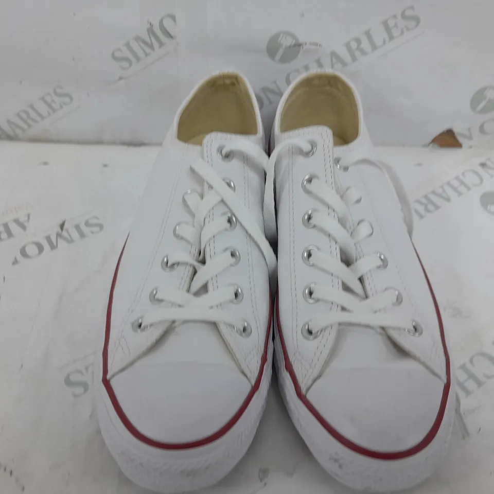 PAIR OF CONVERSE ALL STAR S IN WHITE - UK 8