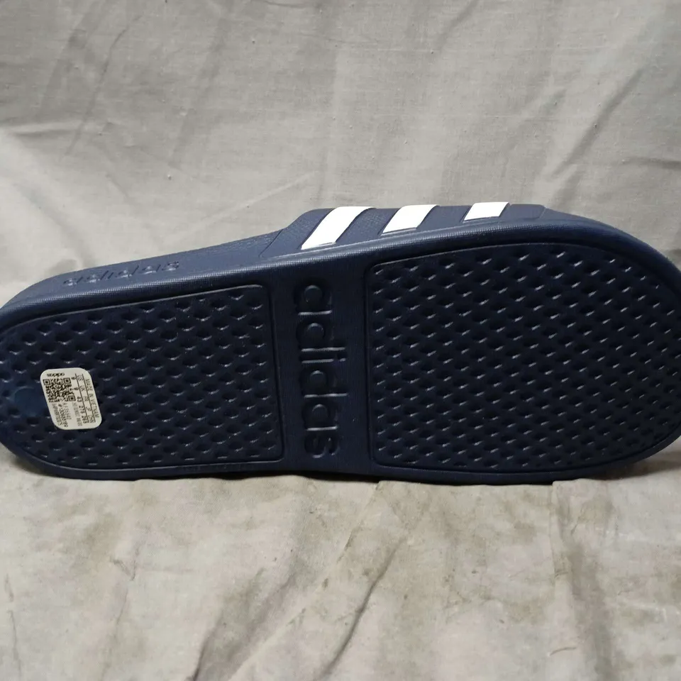 UNBOXED PAIR OF ADIDAS SLIDES IN NAVY - UK 9