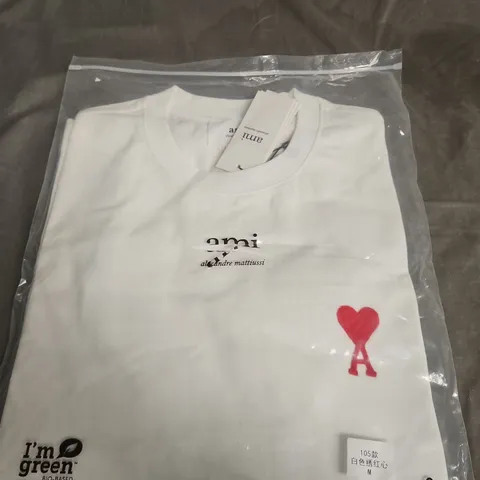AMI Paris T-Shirt White – Size M (Alexandre Mattiussi)