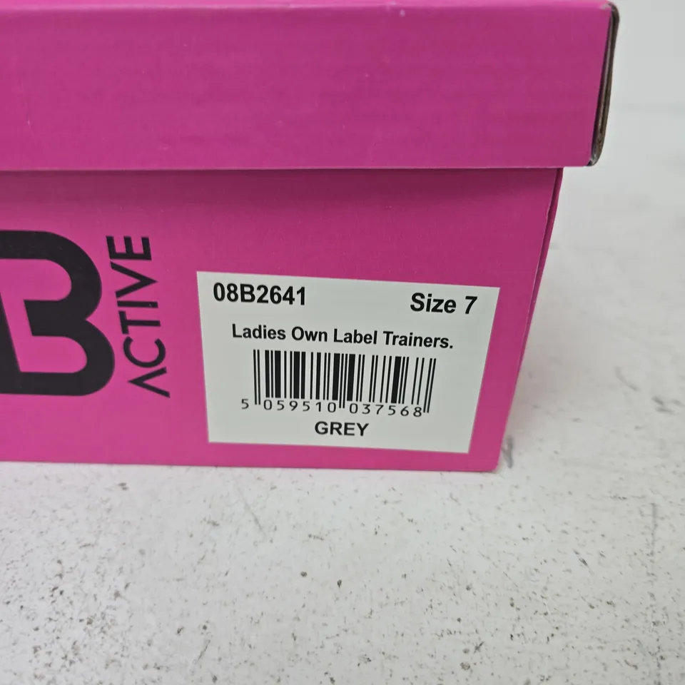 B ACTIVE LADIES' OWN LABEL TRAINERS – GREY, UK 7
