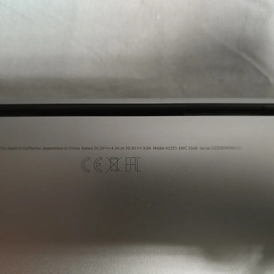 APPLE MACBOOK PRO 13-INCH (A2251) LAPTOP – SILVER