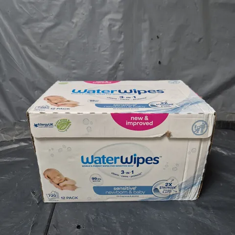WATERWIPES BABY WIPES SENSITIVE NEWBORN PLASTIC FREE WIPES 720 WIPES