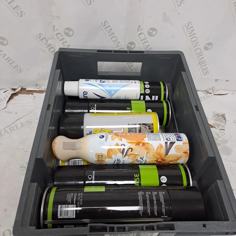 ASSORTED AEROSOLS TO INCLUDE BATISTE GREASE , SURE DEODORANT , UNDER BODY SEAL ,  ETC - COLLECTION ONLY 