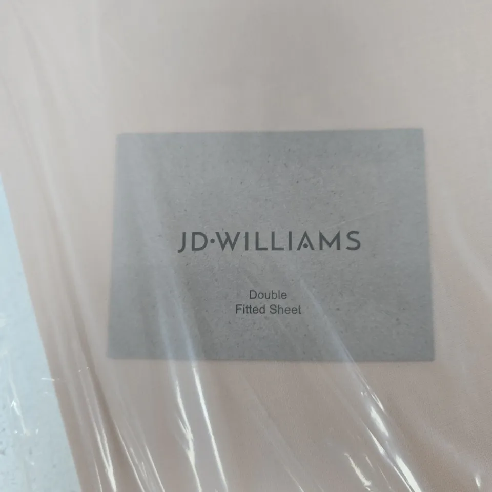 JD WILLIAMS PINK DOUBLE FITTED SHEET