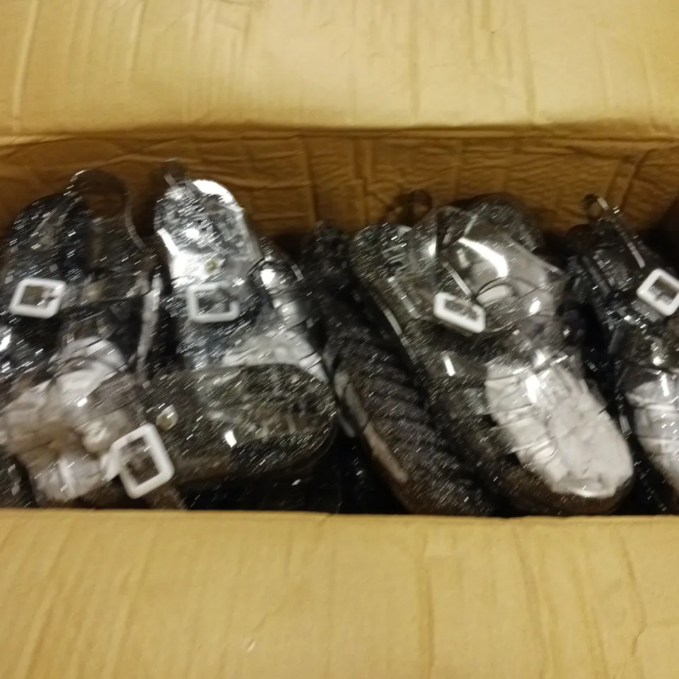 LARGE QUANTITY OF LINZI CLEAR GLITTER PLASTIC SANDALS IN VARIOUS SIZES