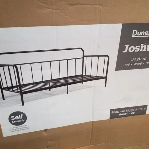 BOXED DUNELM JOSHUA SINGLE DAYBED H96×W196×D96 - BLACK