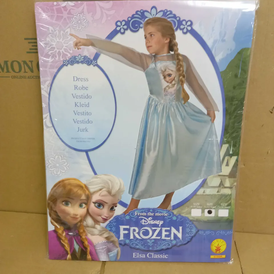 BOX OF APPROX 12 DISNEY FROZEN ELSA CLASSIC DRESS - SIZE 11-12