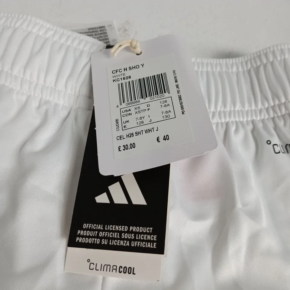 ADIDAS CELTIC FC CHILDREN'S SHORTS AGE 7 - 8 YEARS