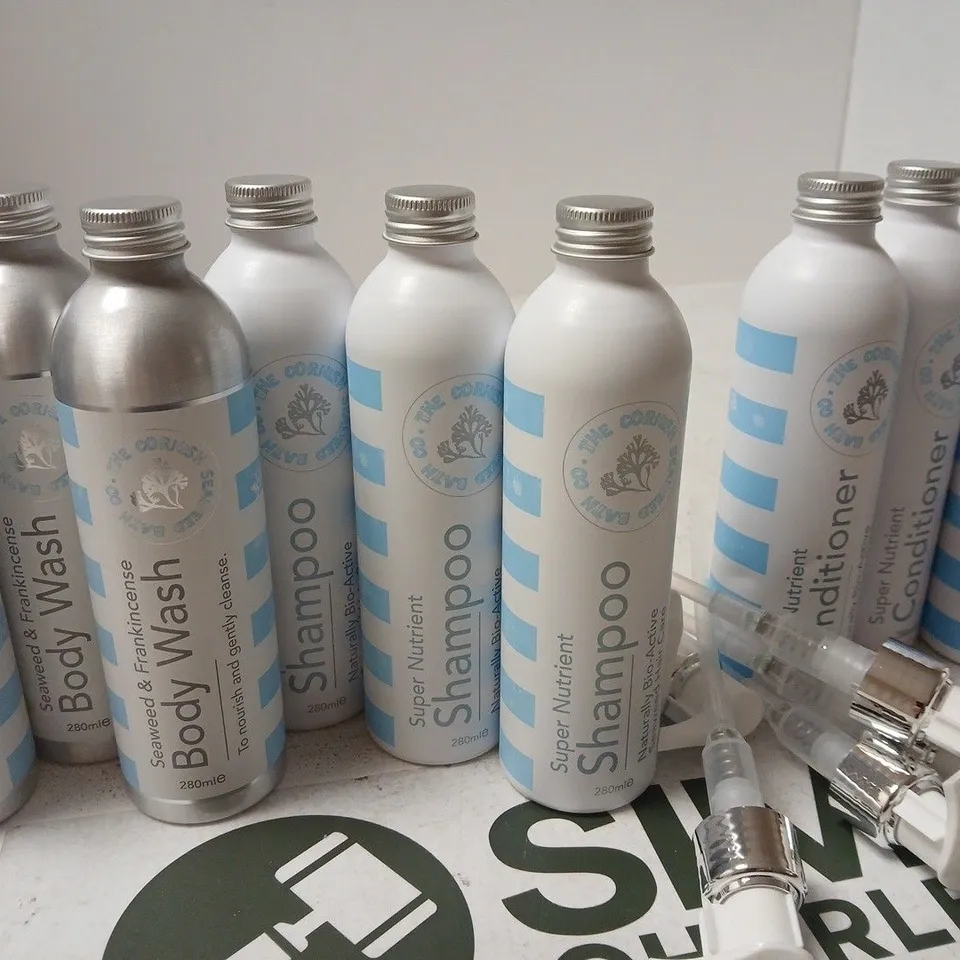 9 THE CORNISH SEAWEED BATH CO TO INCLUDE SHAMPOO, CONDITIONER, BODY WASH