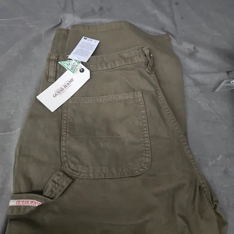 GUESS JEANS OLIVE CARGO TROUSERS – MEN'S, SIZE 33 (LEN 30)