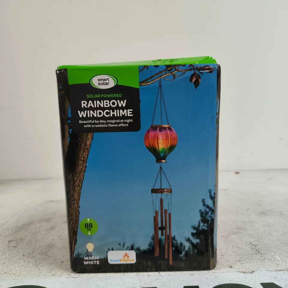 SMART SOLAR RAINBOW WINDCHIME – GARDEN ORNAMENT (BOXED)