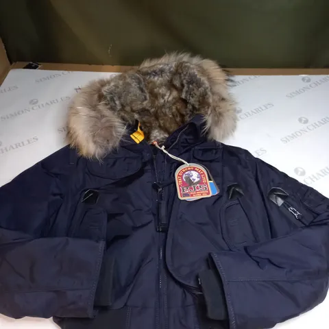 PARAJUMPERS GIRLS BOMBER COAT WITH FUR HOOD SIZE 10 YEARS