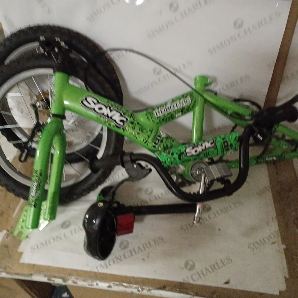 SONIC ROBOTNIC 16" BOYS BIKE, GREEN [COLLECTION ONLY] RRP £145