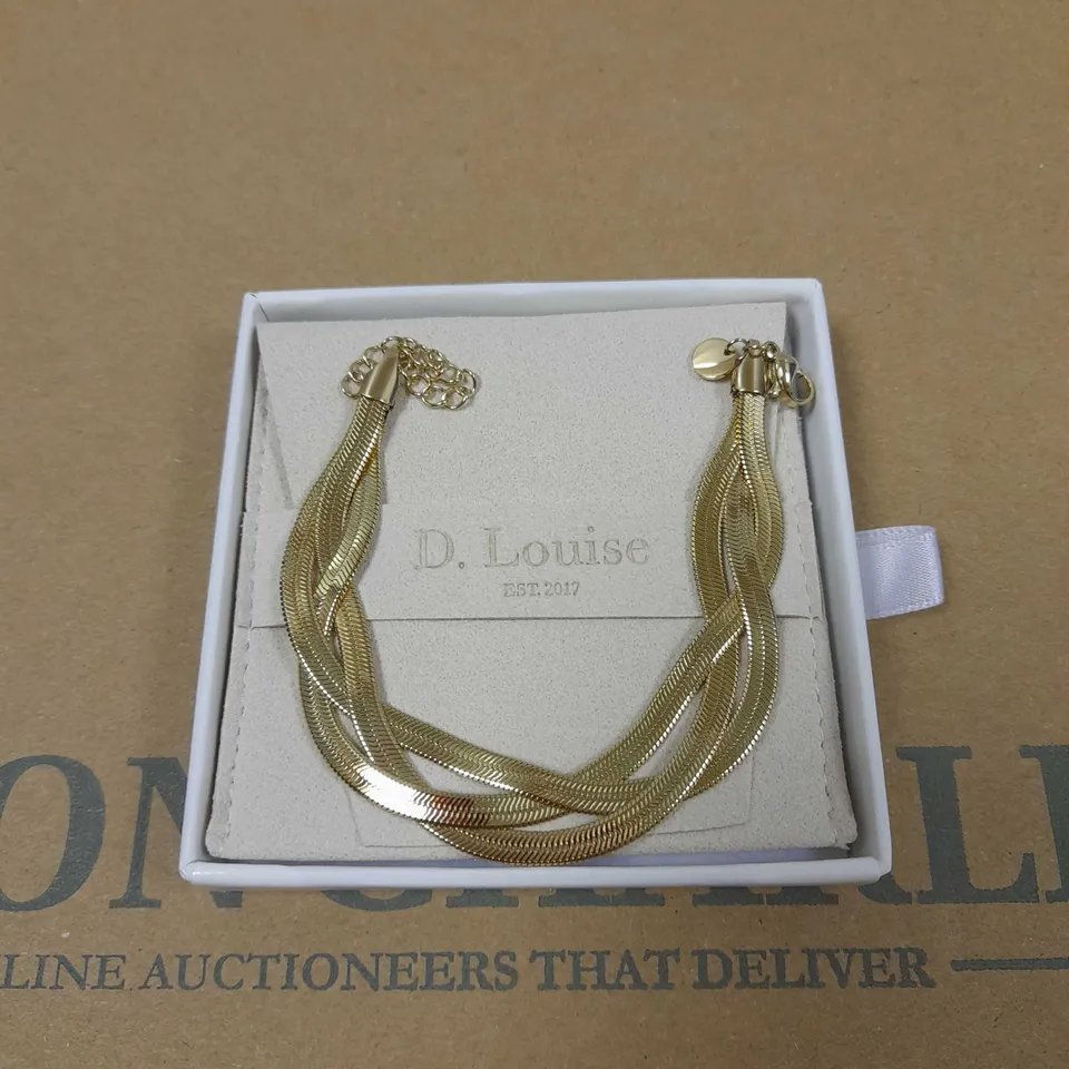 BOXED D. LOUISE ROPE GOLD EFFECT BRACELET