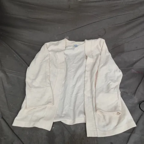 WEEKENDER CREAM OPEN-FRONT CARDIGAN/JACKET – MADE IN CANADA – UK MEDIUM (M/M)