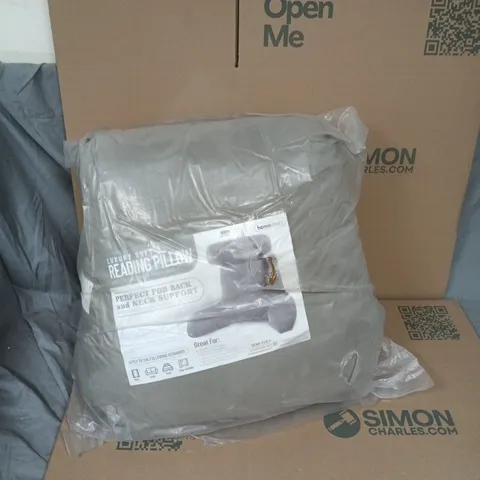 HOMESMART LUXURY READING PILLOW WITH NECK ROLL – GREY