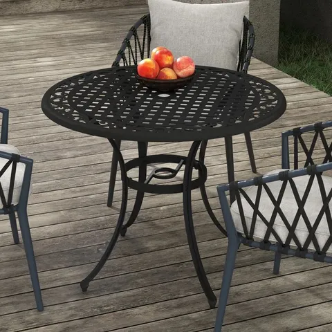 BOXED ABDULKERIM CAST ALUMINIUM 4-PERSON GARDEN DINING TABLE