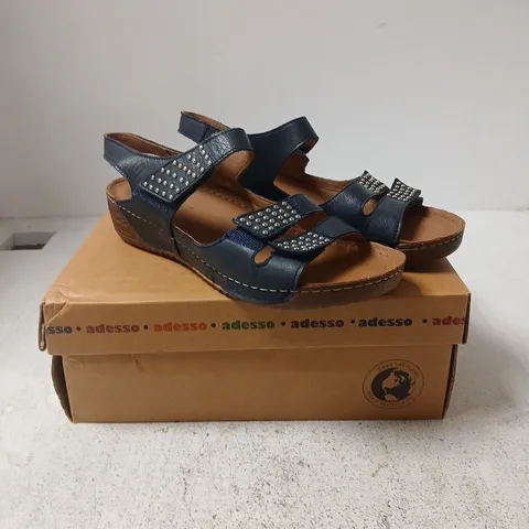 ADESSO BLUE STUDDED SANDALS - 7