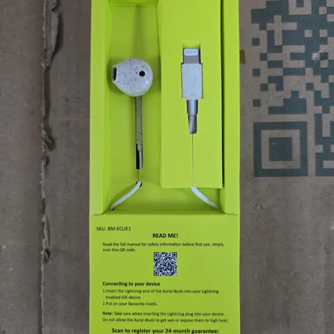 BITMORE AURAL IBUDS LIGHTNING EARBUDS – MADE FOR IPHONE/IPAD/IPOD